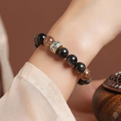 Dunhuang Five Elements Five-Color Crystal Agate Beaded Bracelet