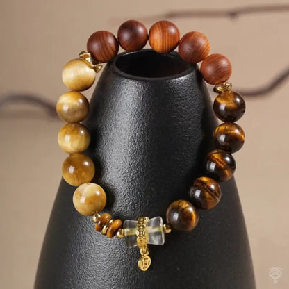 Dunhuang Five Elements Five-Color Crystal Agate Beaded Bracelet