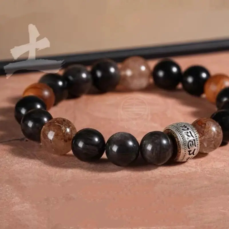 Dunhuang Five Elements Five-Color Crystal Agate Beaded Bracelet