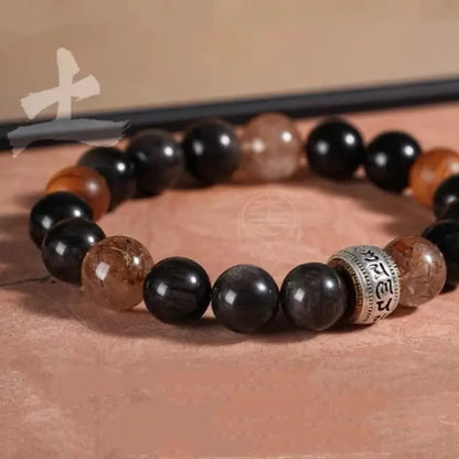 Dunhuang Five Elements Five-Color Crystal Agate Beaded Bracelet