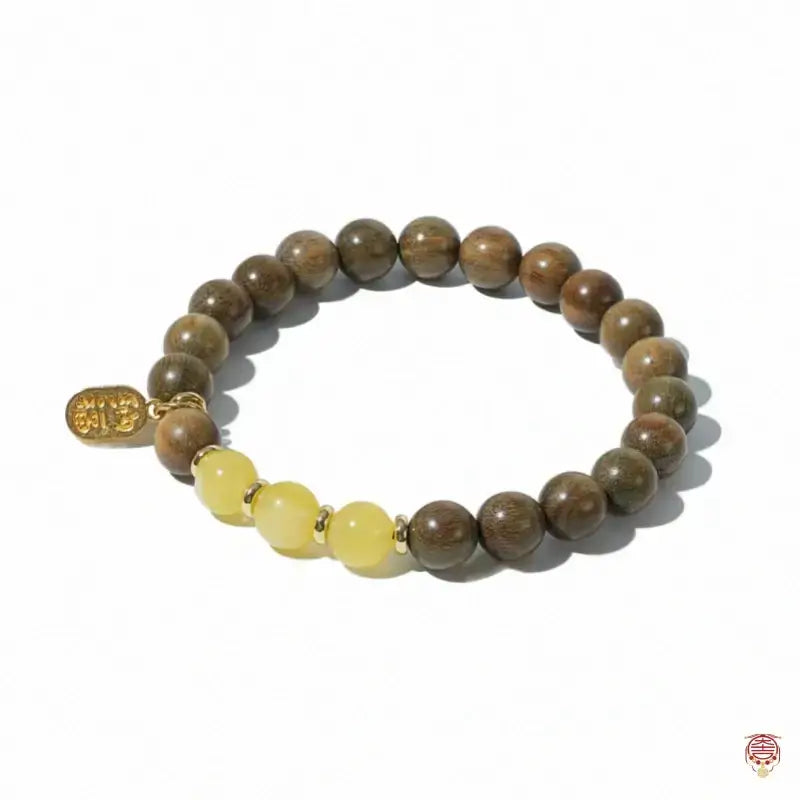 Museum Green Sandalwood & Amber Fu-Plakette-Armband