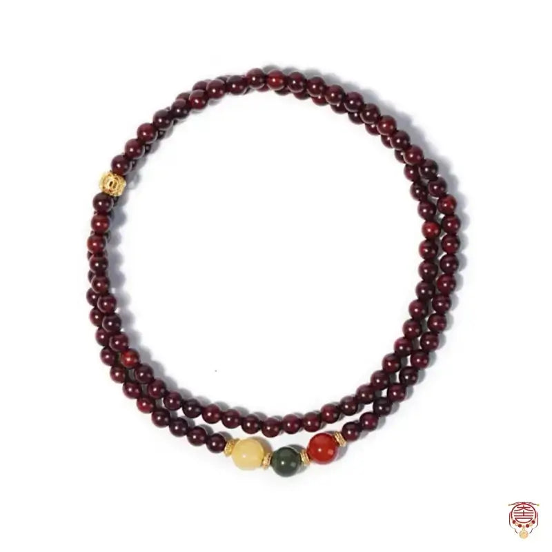 Red Sandalwood 108 Beads Multi-Strand Bracelet | Grand Canal Museum Souvenir