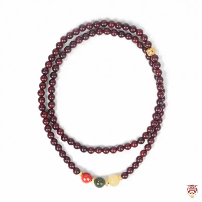 Red Sandalwood 108 Beads Multi-Strand Bracelet | Grand Canal Museum Souvenir
