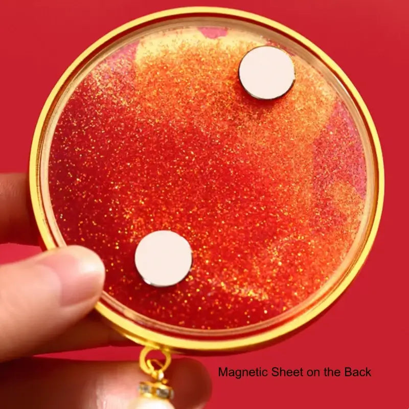 Aimant de réfrigérateur en relief représentant la danse du lion du musée du Guangdong | Alliage de zinc | Cadeau porte-bonheur chinois