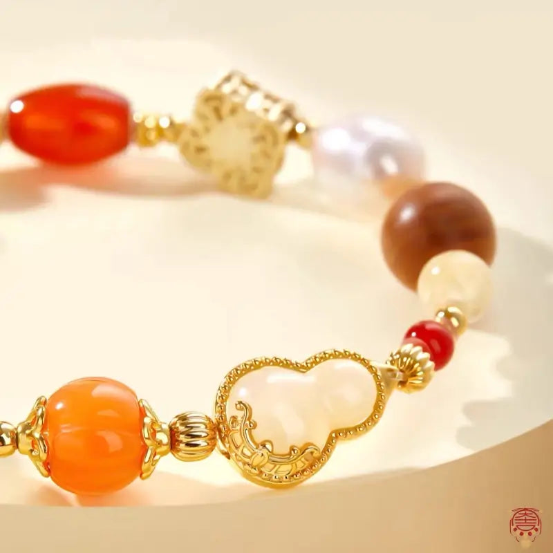 Prince Gong's Mansion Multi-Gemstone & Sacred Wood Bead Bracelet