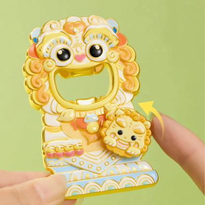 Prince Kung Mansion "Double Joy Lions" Bottle Opener Fridge Magnet Set