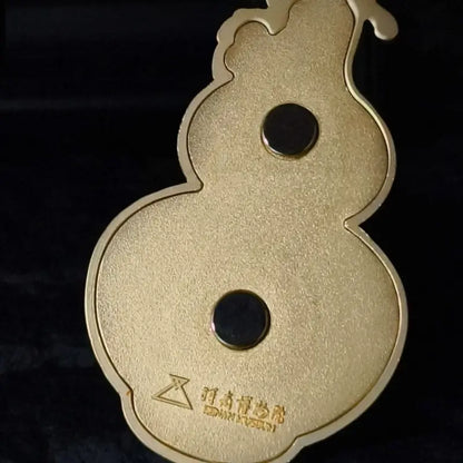 Henan Museum Enamel Inlaid Jade Gourd Fridge Magnet | 3D Cultural Relic Souvenir-LuckyCharms.Shop