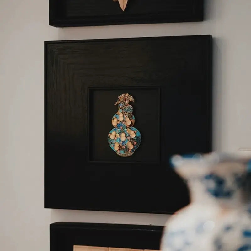 Henan Museum Enamel Inlaid Jade Gourd Fridge Magnet | 3D Cultural Relic Souvenir-LuckyCharms.Shop