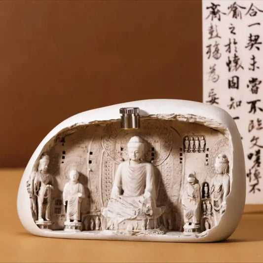 Aimant de Réfrigérateur Lampe de Bouddha des Grottes de Longmen - Collection du Musée de Longmen