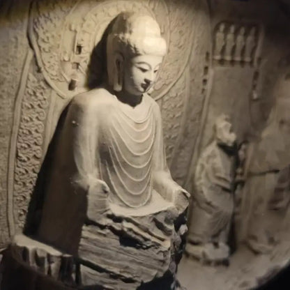 Longmen Grottoes Buddha Lamp Fridge Magnet - Longmen Museum Collection