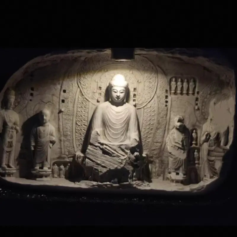 Longmen Grottoes Buddha Lamp Fridge Magnet - Longmen Museum Collection