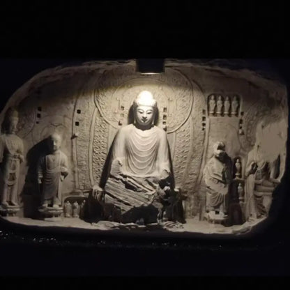 Longmen Grottoes Buddha Lamp Fridge Magnet - Longmen Museum Collection