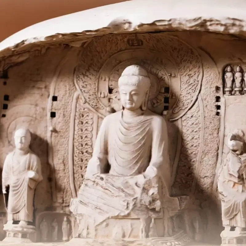 Longmen Grottoes Buddha Lamp Fridge Magnet - Longmen Museum Collection