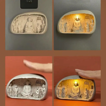 Longmen Grottoes Buddha Lamp Fridge Magnet - Longmen Museum Collection