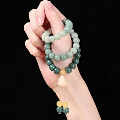 National Library Bodhi Root & Gemstone Prayer Bead Hand Strand