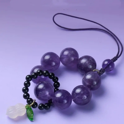 Natural Crystal Fidget Phone Charm, National Library Cultural Souvenir