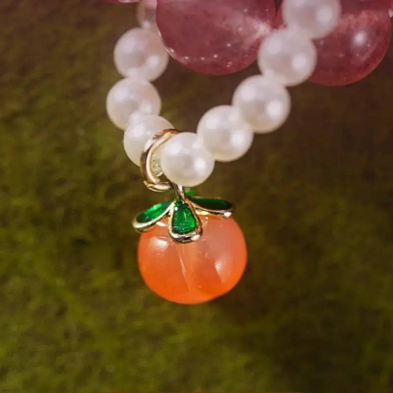 Natural Crystal Fidget Phone Charm, National Library Cultural Souvenir