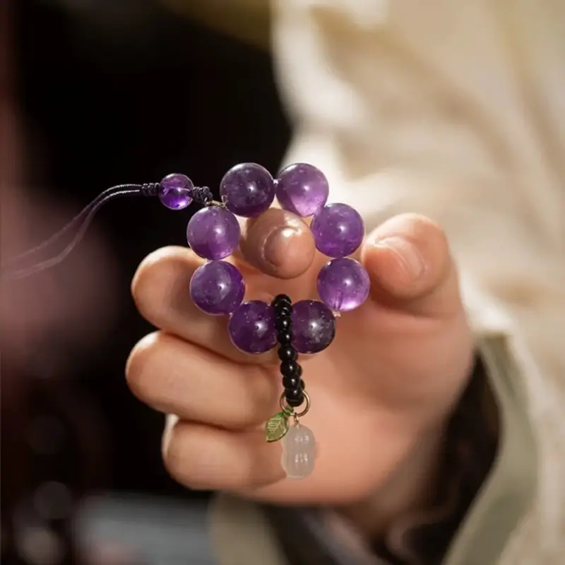Natural Crystal Fidget Phone Charm, National Library Cultural Souvenir