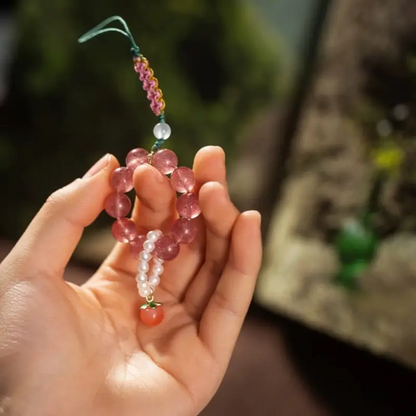 Natural Crystal Fidget Phone Charm, National Library Cultural Souvenir