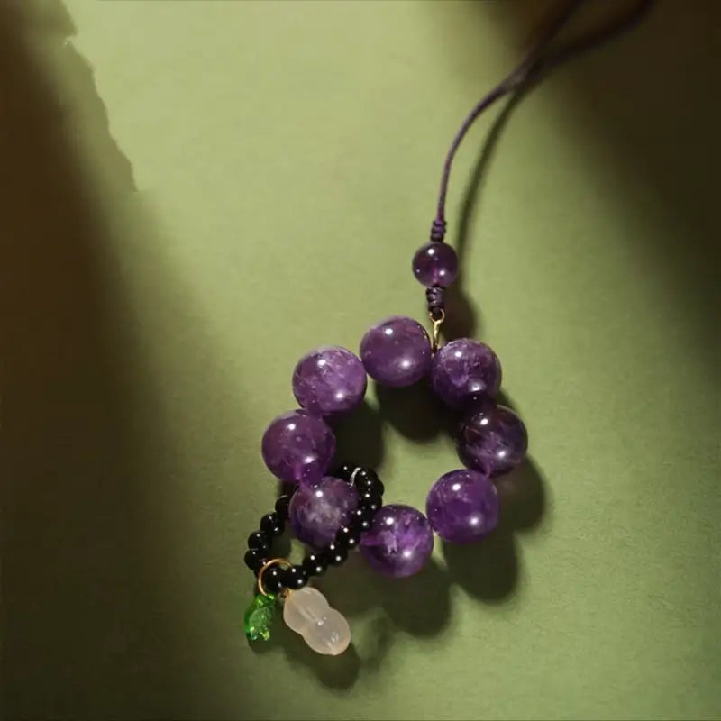 Natural Crystal Fidget Phone Charm, National Library Cultural Souvenir