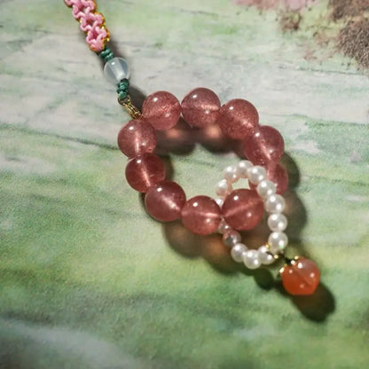 Natural Crystal Fidget Phone Charm, National Library Cultural Souvenir