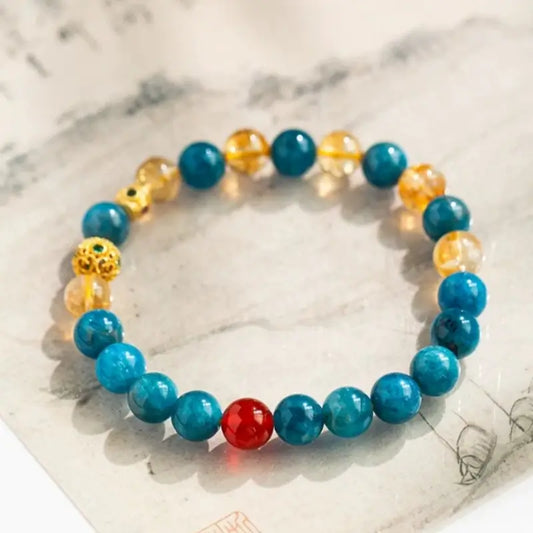 Bracelet en cristal et agate Wenchang de la Bibliothèque nationale – Pour la sagesse, la réussite aux examens et le succès