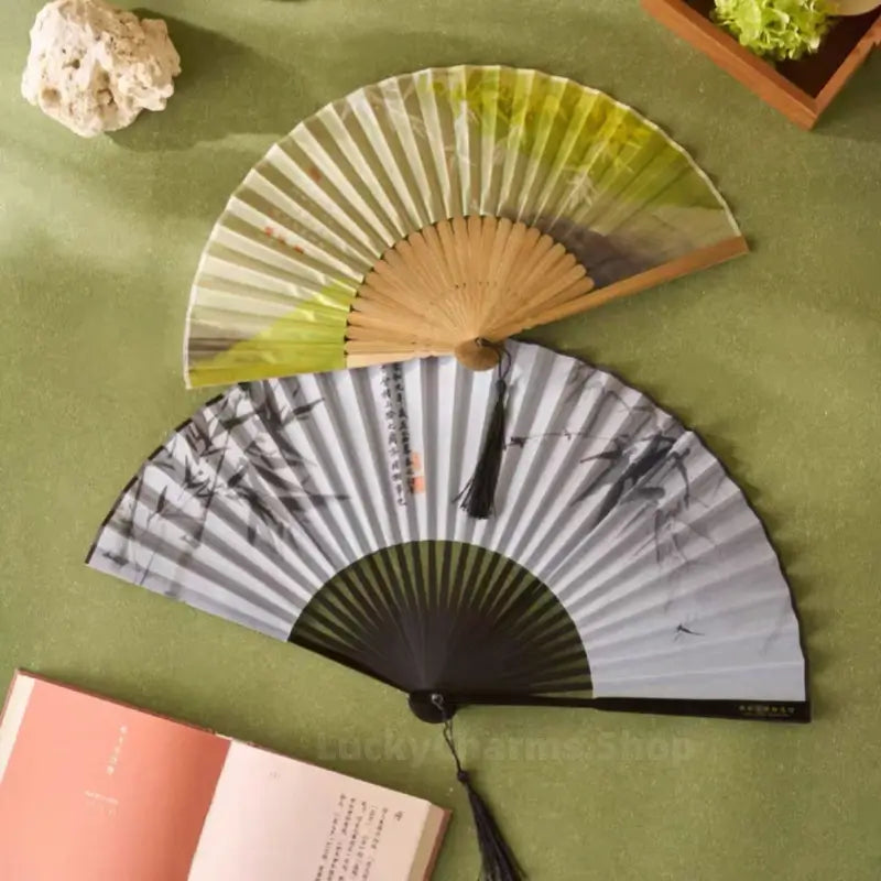 Nanjing Museum Lanting Pavilion Folding Fan Gift Set | Wang Xizhi Calligraphy Inspired | Elegant Bamboo Fan Decor