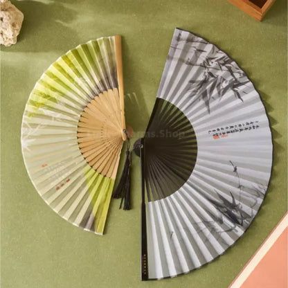 Nanjing Museum Lanting Pavilion Folding Fan Gift Set | Wang Xizhi Calligraphy Inspired | Elegant Bamboo Fan Decor