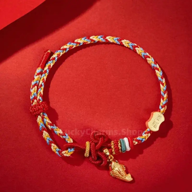 "Success in Exams" 18K Gold Hand-Woven Academic Success Lucky Bracelet-LuckyCharms.Shop
