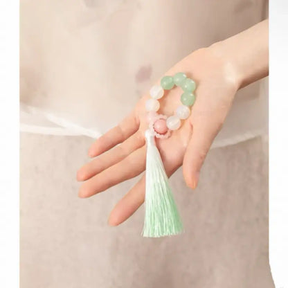 The Palace Museum Blessing Beaded Phone Charm | Crystal Pendant for Luck Wealth Peace | Chinese Style Souvenir