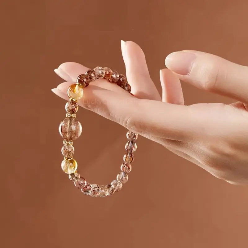 Black Gold Super Seven Bracelet - Palace Museum Citrine Wealth Strand