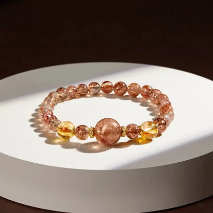 Black Gold Super Seven Bracelet - Palace Museum Citrine Wealth Strand