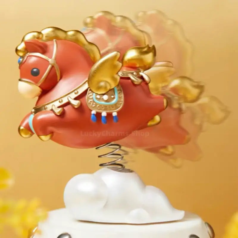 The Palace Museum Fortune Horse Bobblehead | Xu Beihong Inspired Car Ornament | Lucky Year of the Horse Gift