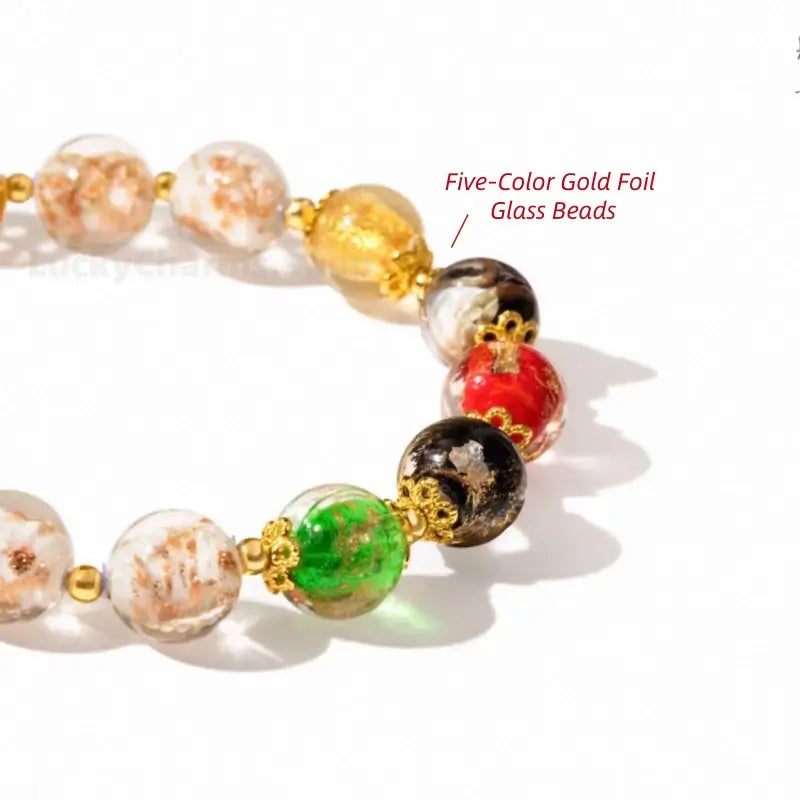 Five Jambhalas Wealth-Attracting Bracelet | Tibetan Buddhism Auspicious Accessory-LuckyCharms.Shop