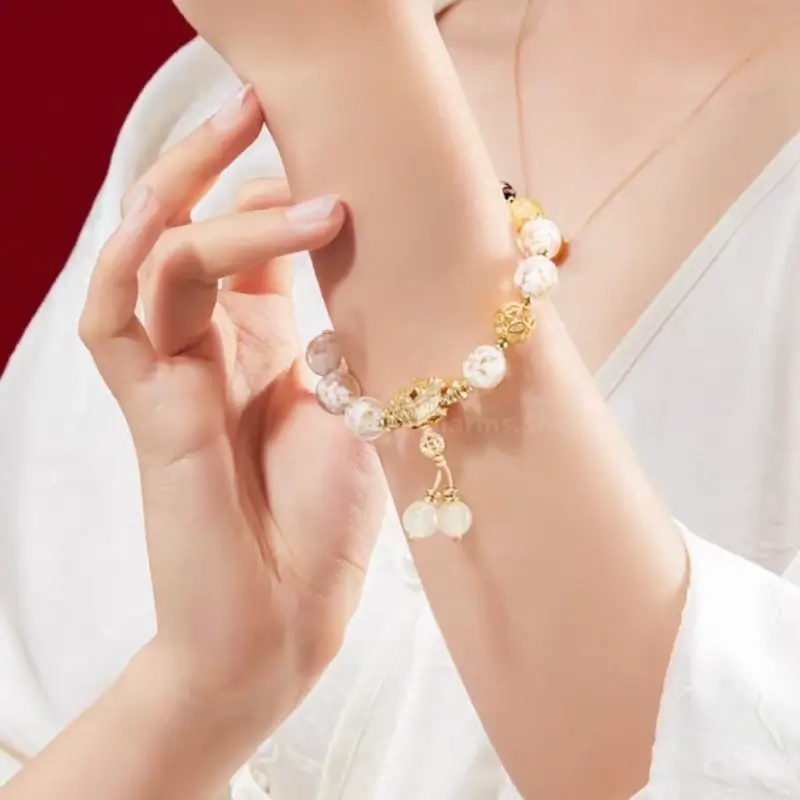 Five Jambhalas Wealth-Attracting Bracelet | Tibetan Buddhism Auspicious Accessory-LuckyCharms.Shop