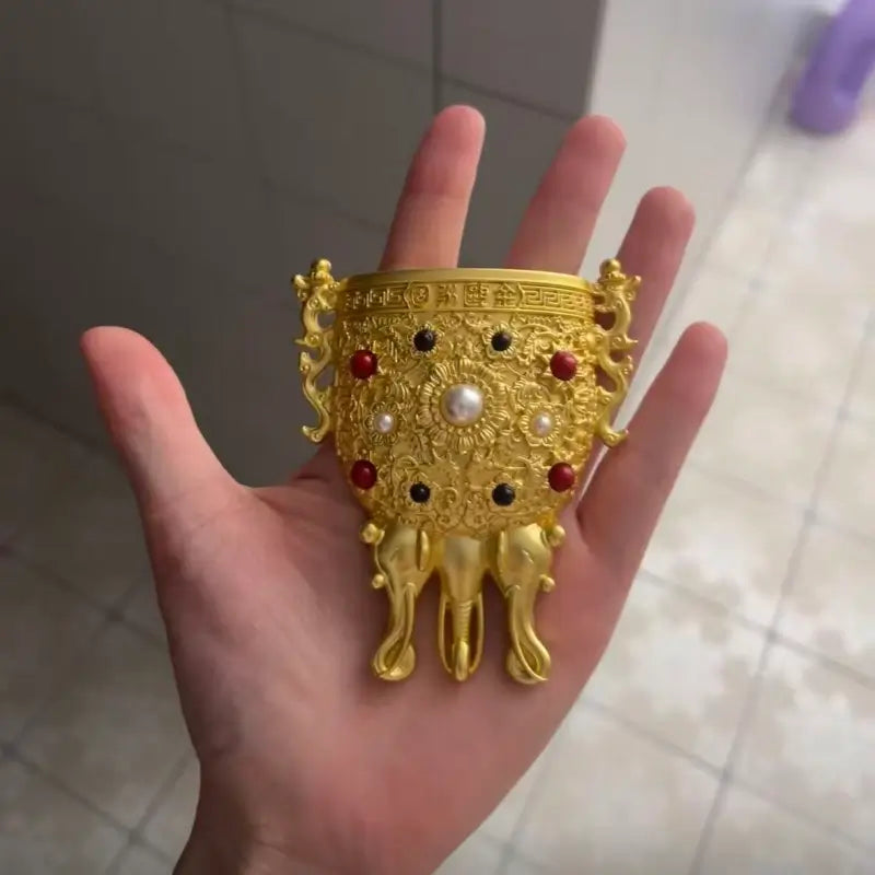 Golden Goblet of Eternal Stability Fridge Magnet from The Palace Museum-LuckyCharms.Shop