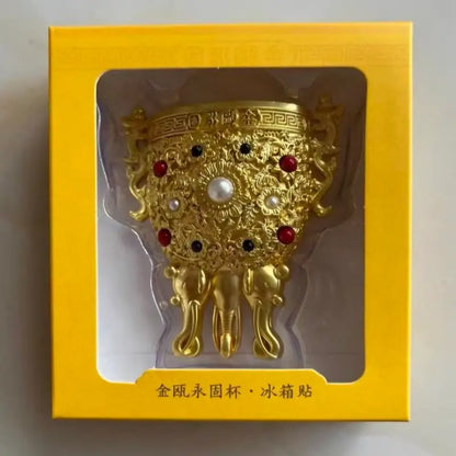 Golden Goblet of Eternal Stability Fridge Magnet from The Palace Museum-LuckyCharms.Shop