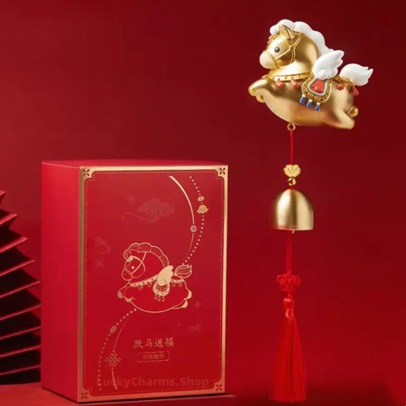 The Palace Museum Golden Horse Blessing Bell Fridge Magnet | Year of the Horse Decor & Gift
