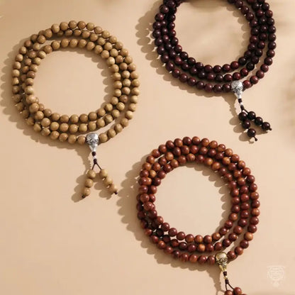 Bracelet mala en bois Imperial Heritage 108 - palissandre, bois de santal et nanmu