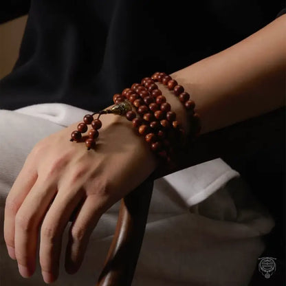 Bracelet mala en bois Imperial Heritage 108 - palissandre, bois de santal et nanmu