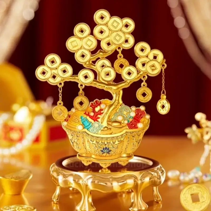 Chinese Auspicious Wealth Money Tree Fridge Magnet | Chinese New Year Gift Souvenir-LuckyCharms.Shop