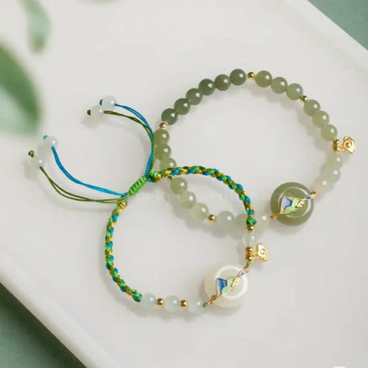 Palace Landscape Jade Bracelet - Heritage Ping An Kou Strand