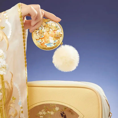 Palace Museum "Moonlit Rabbit & Osmanthus" Liquid Quicksand Compact Mirror