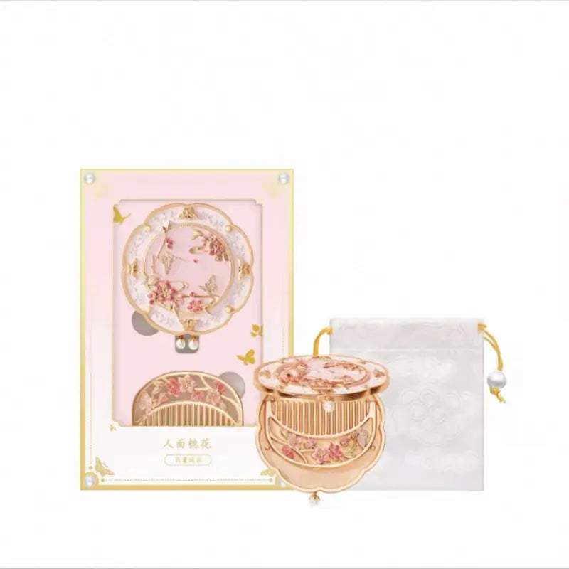 Palace Cultural Innovation "Birds & Blossoms" Metal Mirror & Comb Gift Set