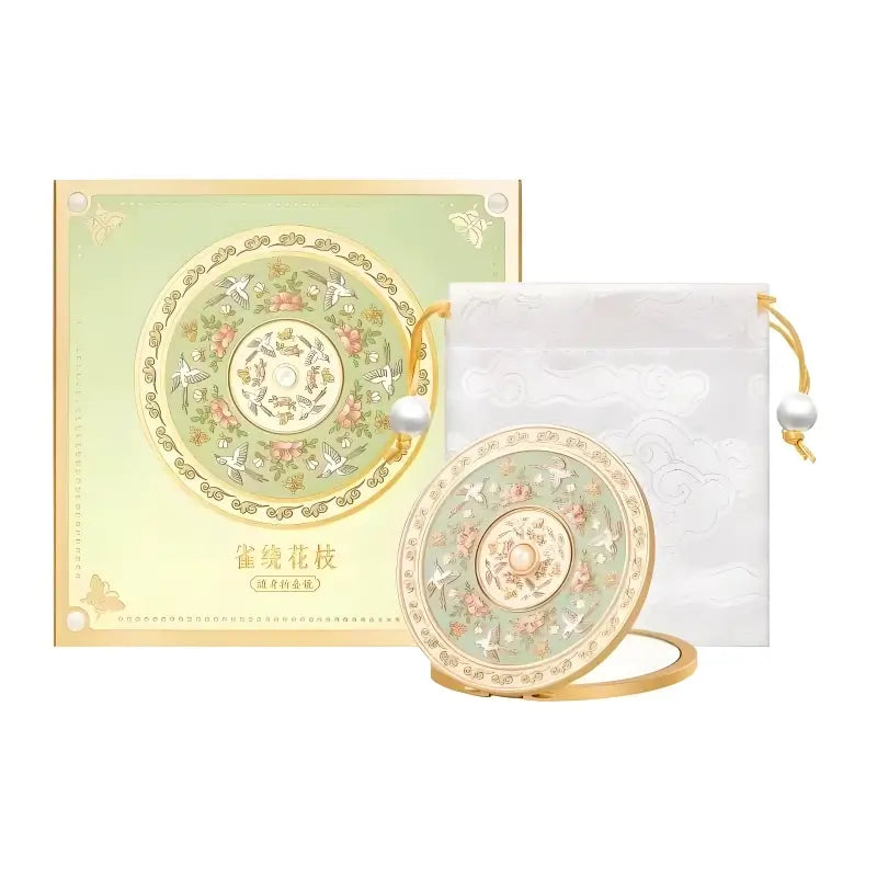 Sparrows & Flowering Branches Small Mirror from The Palace Museum-LuckyCharms.Shop