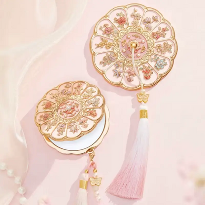 Palace Museum Pocket Mirror - 12 Flowers Goddess Folding Mirror