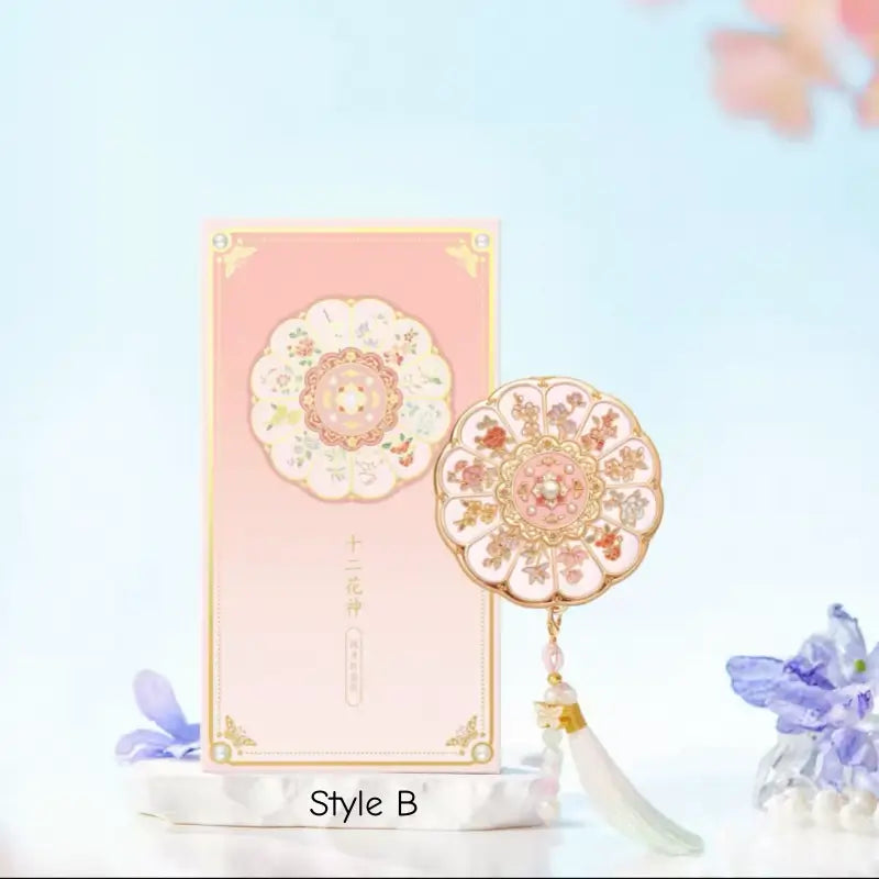 Palace Museum Pocket Mirror - 12 Flowers Goddess Folding Mirror