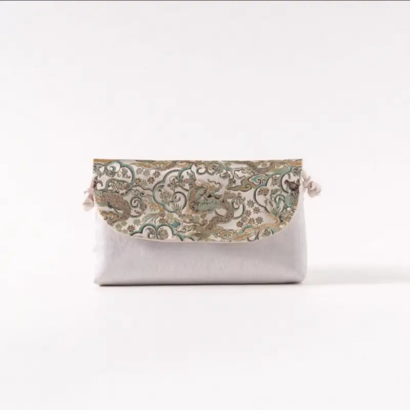 Sac bandoulière et pochette en brocart de soie « Intangible Heritage Song »