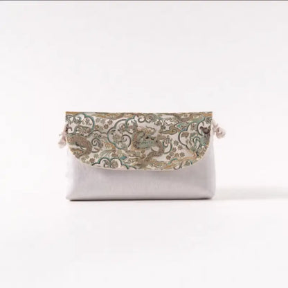Sac bandoulière et pochette en brocart de soie « Intangible Heritage Song »