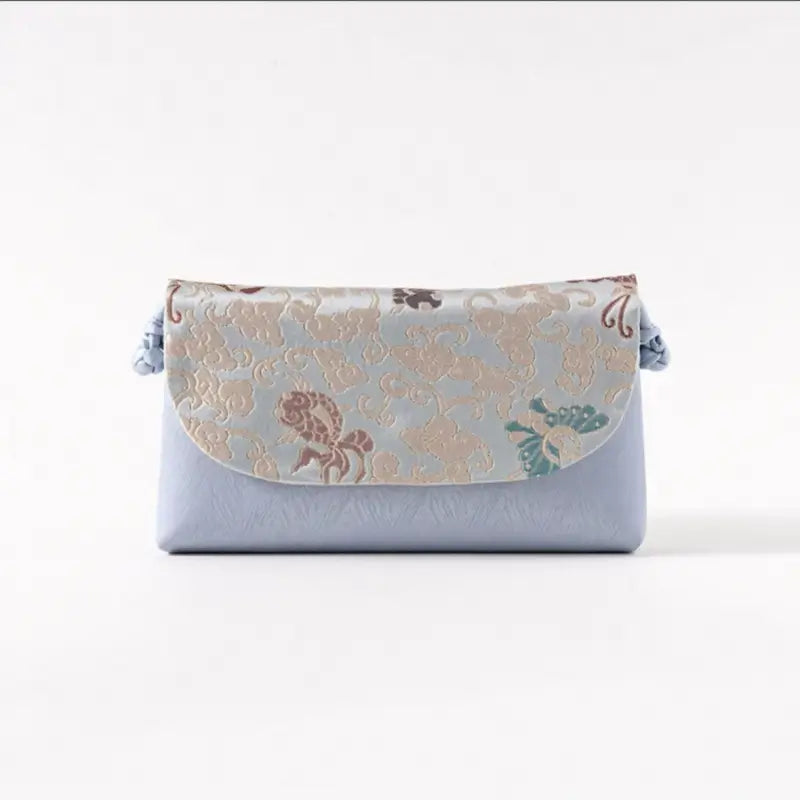 Sac bandoulière et pochette en brocart de soie « Intangible Heritage Song »